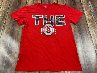 Ohio State Buckeyes Men’s Red T - Shirt - 4th And 1 - Small