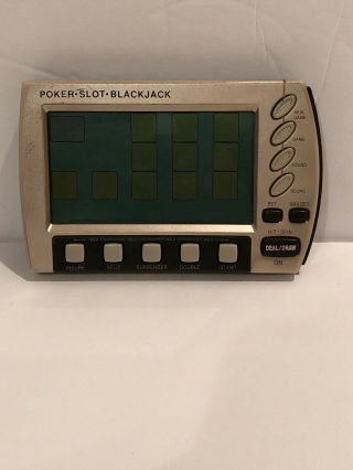 Vintage Radio Shack Poker,  Slot,  Blackjack 3 In 1 Handheld Electronic Game