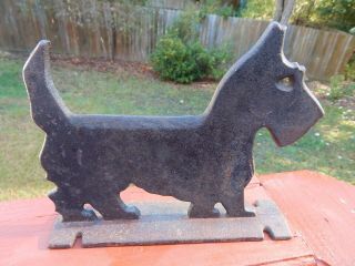 Vintage Va Metalcrafters Cast Iron Scottie Terrier Dog Doorstop Boot Scraper