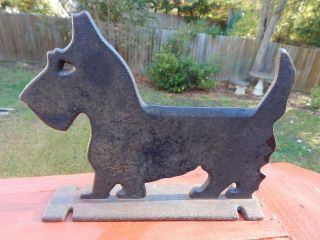 Vintage VA Metalcrafters Cast Iron Scottie Terrier Dog Doorstop Boot Scraper 2