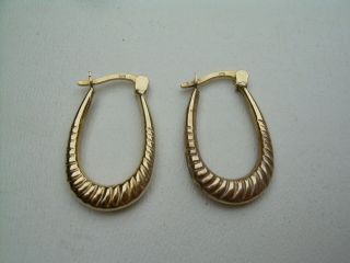 Vintage 9ct Gold Creol Earrings.