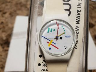Vintage White Swatch Watch Never Worn With Package