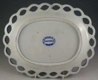 Antique Pottery Pearlware Blue Transfer Riley Drapers Arms Arcaded Dish 1825 2