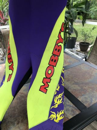Vintage Men’s Mobby’s Rodeo Neoprene Neon Flames Wetsuit XL 2