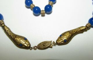 Fab,  Antique Art Nouveau Neiger Brothers Snake/serpent Necklace / Peking Glass