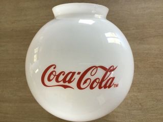 Vintage Retro Coca Cola Coke White Glass Globe Shade Bulb For Ceiling Fan Light