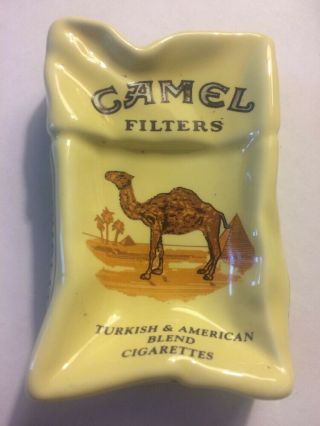 Vintage Camel Filters Crushed Cigarette Pack Ashtray Made In Taiwan