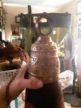 Antique Solid Brass Monastery Bell 
