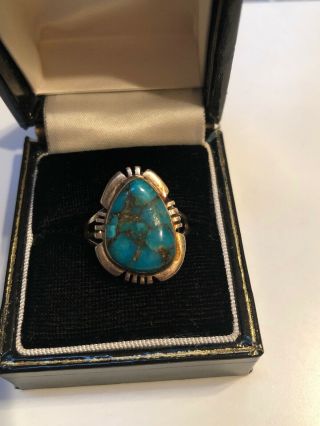 Vintage Turquoise Sterling Silver/925 Ring Size 7