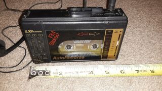 Vintage Sears Roebuck Lxi Series Portable Cassette Player Tape Auto - Reverse