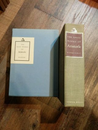 Vtg - 1941 The Basic Of Aristotle Richard Mckeon Random House W/ Slipcase