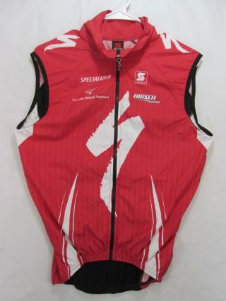 Vtg Squadra Italy Specialized Racing Full Zip Vest Mens S