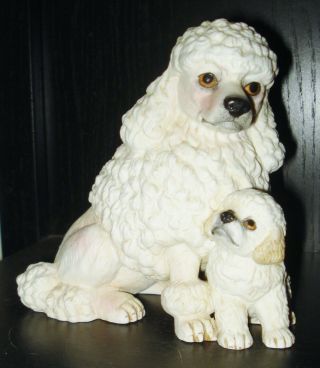 Vintage Kathy Wise Porcelain Poodle Dog Figurine Cute Design Nr