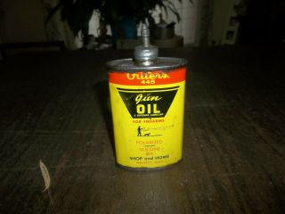 Vintage Outers Gun Oil Lead Top Oval Handy Oiler Oil Can Advertising Hunting