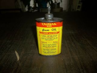Vintage Outers Gun Oil Lead Top Oval Handy Oiler Oil Can Advertising Hunting 2