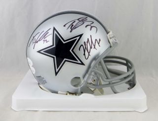 Martin,  Smith,  Frederick Autographed Dallas Cowboys Mini Helmet - Jsa W Auth