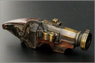 Nt18 Edo Era Japan Antique Miniature Matchlock Shape Gun Teppo Netsuke Hinawaju