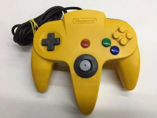 Official Oem Nintendo 64 N64 Controller Yellow Pre - Owned Vintage Accessory