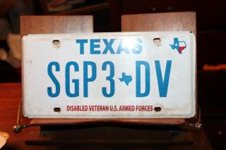 2005 Texas License Plate Disabled Veteran Us Armed Forces Ggp3 Dv (a)