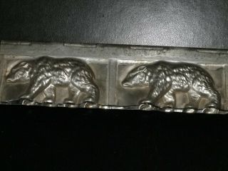 Professional,  Vintage Metal Chocolate Mold,  Hinged Double Mold,  Bears.