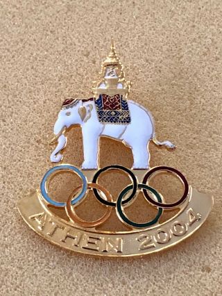 Thailand Noc Olympic Team Pin - Athens 2004 - Large Elephant