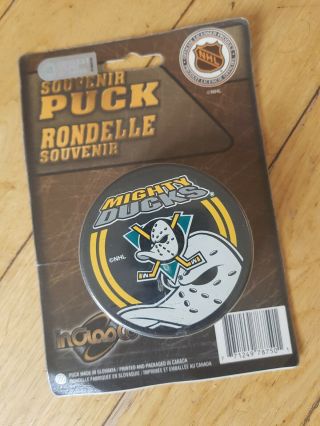 Mighty Ducks Official Nhl Hockey Puck Vintage Movie