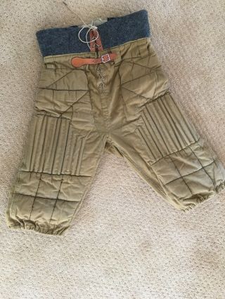 Antique Ultra Rare Quilted & Reeded 1920’s Football Pants Minty Vintage Wilson