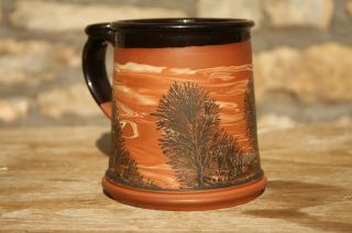 Large Vintage 1 Pint Studio Pottery Mug / Tankard Boscastle 1982 Mochaware Beer 2