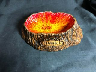 Treasure Craft Volcano Ashtray Candy Dish Vintage Retro Lava Hawaii