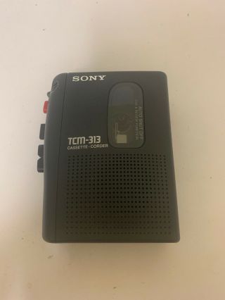 Vintage Sony Tcm - 313 Portable Cassette - Corder Voice Recorder