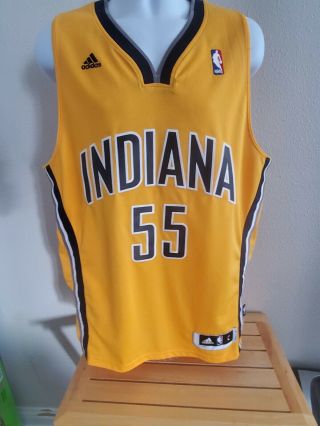 Adidas Mens Indiana Pacers Roy Hibbert Alternate Swingman Jersey Yellow Sz Large