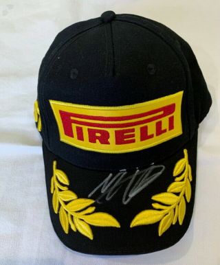 Max Verstappen Signed F1 Pirelli Podium Hat Formula 1 Redbull Proof