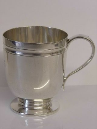 A Fine Antique English Solid Sterling Silver Tankard Mug Birmingham 1926
