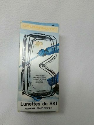 Vintage (1980s) Cebe 15 Snow/ Ski Goggles Yellow Visor