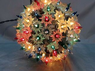 Vintage 6 " Christmas Ball/globe With Multi Color Lights Starlight (?)