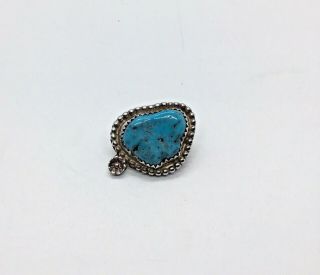 Vintage Southwestern Sterling Silver And Turquoise Pendant Jewelry