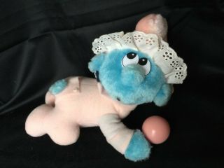 Vintage Nwt 1983 Baby Smurf Plush Crawling Doll Wallace Berrie Applause 4690