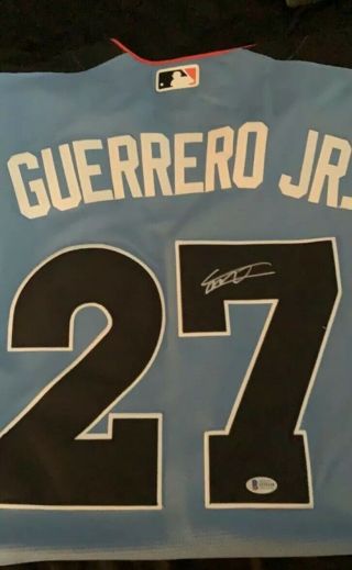 Vladimir Guerrero Jr Autographed Futures Game Jersey Beckett.