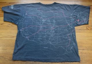 1992 Harley Davidson All Over Print Usa Map Shirt Mens 2xl Vtg 90th Anniversary