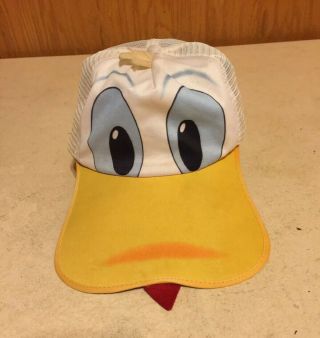 Vintage Disney Donald Duck Long Bill 80’s 90’s Cap Character Fashions Disneyland