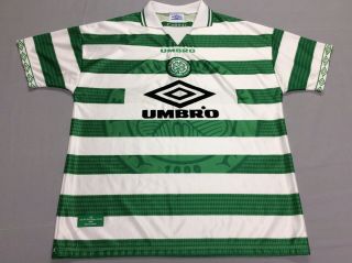 Vintage 90s Celtic Football Club Umbro Soccer Futbol Vapa Tech Jersey Mens Xl