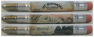 Restored Vintage Bullet Pencil - Mt.  Rushmore - Black Hills,  Sd Ef - 1337