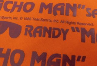 Authentic Vintage 80s 1988 WWF Macho Man Randy Savage Bandana 3