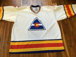 Ccm Vintage Hockey Colorado Rockies Jersey Adult Xxl -