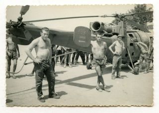 19 Vintage Photo Shirtless Soldier Buddies Boys Men Helicopter Snapshot Gay