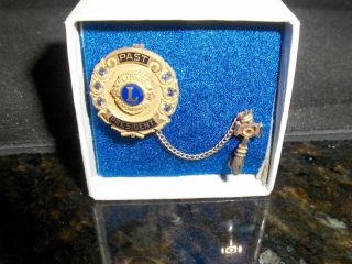 Vintage Lions Club International Past President 1/10 10k Gold Filled Pin