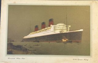 Cunard White Star Line Rms Queen Mary Log Abstract August 7 - 12,  1948