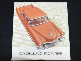 Vtg 1955 Cadillac Car Dealer Sales Brochure Fold Out Poster