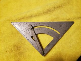 Vtg Stanley No.  46 - 050 Adjustable Framing Quick Speed Square Layout Tool,  Vgc