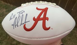 Nick Saban Signed Alabama Logo Football W/jsa See Slight Smudge In Pic